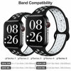 Picture of EXCHAR Sport Band Compatible with Apple Watch Band 42mm Series 3/2/1 Breathable Soft Silicone Replacement Wristband Women and Men for iWatch 44mm Series 5/4 Nike+ All Various Styles S/M Black-White