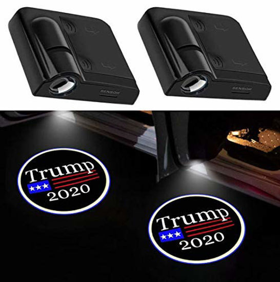 Picture of 2Pcs of Car Door Lights Logo Projector, Universal Wireless Car Door Led Projector Lights, Upgraded Car Door Welcome Logo Projector Lights for All Car Models (FOR TRUMP 2020)