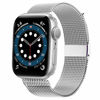 Picture of Swhatty Compatible with Apple Watch Band 42mm 44mm, Stainless Steel Mesh Loop Magnetic Closure Adjustable Metal Strap Compatible with iWatch Series 1/2/3/4/5/6/SE, 42mm/44mm Silver