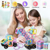 Picture of HOMOFY 60pc Castle Magnetic Blocks Learning & Development Magnetic Tiles Blocks with Candy Color 3D Magnet Toys STEM Educational Kids Toys for 3 4 5 6 7 Years Old Girls Boys Toddlers Gifts