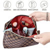 Picture of Portable Makeup Bag, Vegan Leather Large Retro Cosmetic Pouch Party Packs, Toiletry Travel Organizer for Women Party Gift, Lightweight Design and Waterproof Toiletries Bag