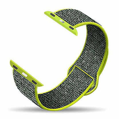 Picture of tovelo Sport Loop Band Compatible with Apple Watch 42mm 42mm, Stretchy Lightweight Breathable Nylon Elastics Velcro Replacement Band Compatible with iWatch Series 5/4/3/2/1, Flash