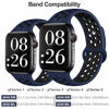 Picture of EXCHAR Sport Band Compatible with Apple Watch Band 40mm Series 5/4 Breathable Soft Silicone Replacement Wristband Women and Men for iWatch 38mm Series 3/2/1 Nike+ All Various Styles M/L Navy-Black