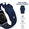 Picture of EXCHAR Sport Band Compatible with Apple Watch Band 40mm Series 5/4 Breathable Soft Silicone Replacement Wristband Women and Men for iWatch 38mm Series 3/2/1 Nike+ All Various Styles M/L Navy-Black