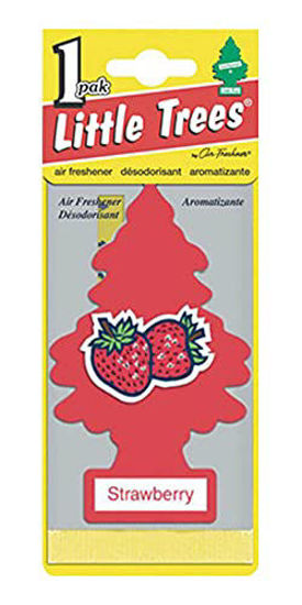 Picture of LITTLE TREES Car Air Freshener | Hanging Paper Tree for Home or Car | Strawberry | 12 Pack