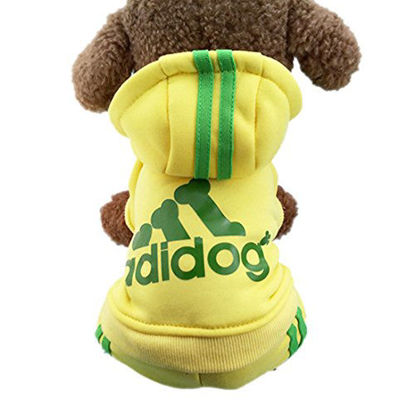 Picture of Idepet Cotton Adidog Dog Hoody Cloth, S, Yellow