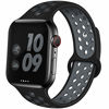 Picture of EXCHAR Sport Band Compatible with Apple Watch Band 40mm Series 5/4 Breathable Soft Silicone Replacement Wristband Women and Men for iWatch 38mm Series 3/2/1 Nike+ All Various Styles M/L Black-Grey