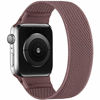 Picture of ENJINER Stretchy Nylon Solo Loop Bands Compatible with Apple Watch 38mm 40mm 42mm 44mm iWatch Series 6 SE 5 4 3 2 1 Strap, Sport Elastic Braided No Buckles Clasps Women Men, 42/44mm S CoffeeBrown