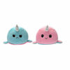 Picture of Reversible Plushie Toys Stuffed Animal Mood Plush Double-Sided Flip Show Your Mood Without Saying a Word! (Whale-Pink/Sky Blue)