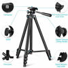 Picture of ?New Version? Phone Tripod, Premium Aluminum Alloy Camera Tripod with Cell Phone Mount & Remote Shutter, Professional 50" Extendable Portable Tripod Stand, Compatible with iOS/Android