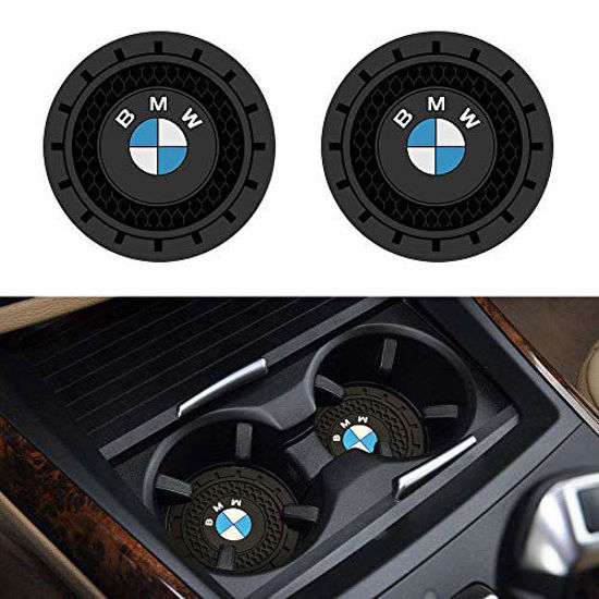 Picture of SOONDAR 2Pcs Car Interior Anti Slip Cup Mat for BMW 1 3 5 7 Series F30 F35 320li 316i X1 X3 X4 X5 X6 (2.75")