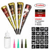 Picture of SKYMORE Temporary Tattoo Kit, Conical Temporary Art Tattoos Painting, 20 pcs Free Adhesive Stencils