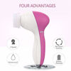 Picture of Facial Cleansing Brush [Newest 2021], PIXNOR Waterproof Face Spin Brush with 7 Brush Heads for Deep Cleansing, Gentle Exfoliating, Removing Blackhead, Massaging