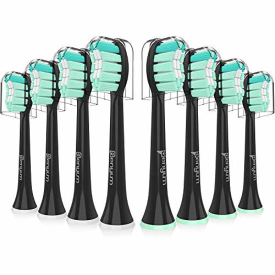 Picture of Toothbrush Replacement Heads, Compatible with All Phillips Sonicare Snap-On Electric Toothbrush (8 Pcs, Black)