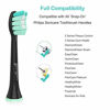 Picture of Toothbrush Replacement Heads, Compatible with All Phillips Sonicare Snap-On Electric Toothbrush (8 Pcs, Black)