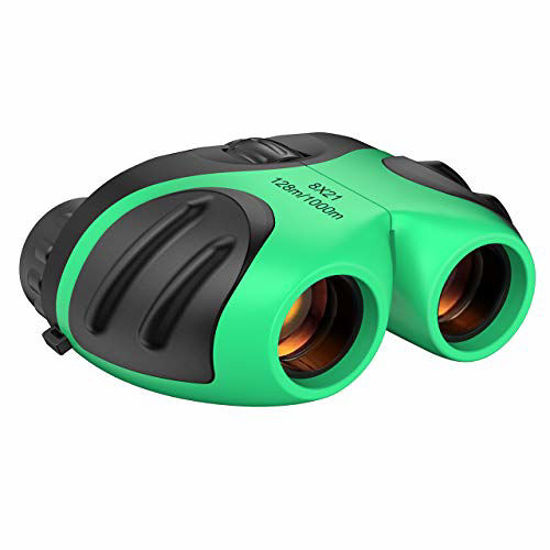 Picture of Binoculars for Kids, 8x21 Compact Binoculars for Birding Watching Toys for 3-12 Year Old Boys Easter Gifts for 3-12 Year Old Girls Telescope for Kids Stocking Fillers Green TGUS01