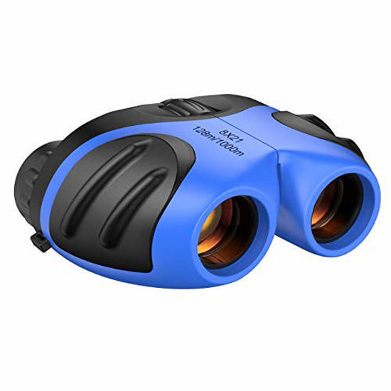 Picture of Toys for 3-12 Year Old Boys, Binoculars for Kids, 8x21 Compact Binocular for Theater Outdoor Camping Easter Gifts for 4-10 Years Old Boy Blue Small Binoculars Beach Toys Stocking Stuffer TG02