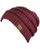 Picture of C.C Trendy Warm Chunky Soft Stretch Cable Knit Beanie Skully, Maroon