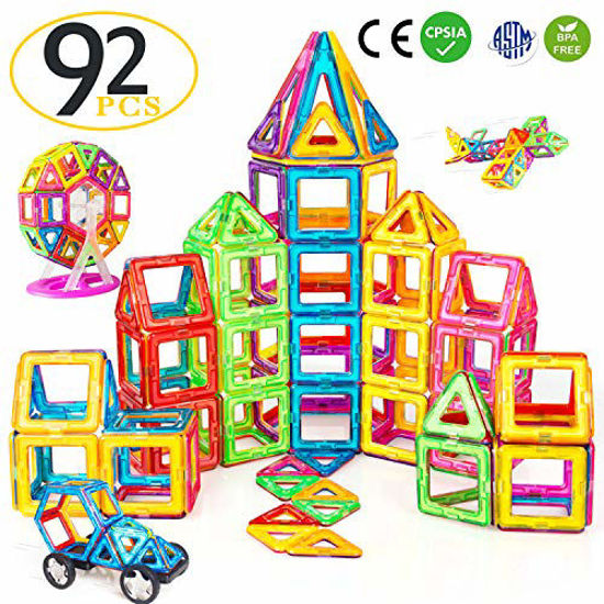 Picture of IMDEN Magnetic Blocks, Magnetic Building Set, Magnetic Tiles, Educational Toys for Baby/Kids, 92 Piece