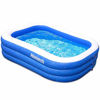 Picture of Homech Family Inflatable Swimming Pool, 118" X 72" X 22" Full-Sized Inflatable Lounge Pool for Baby, Kiddie, Kids, Adult, Infant, Toddlers for Ages 3+,Outdoor, Garden, Backyard, Summer Water Party