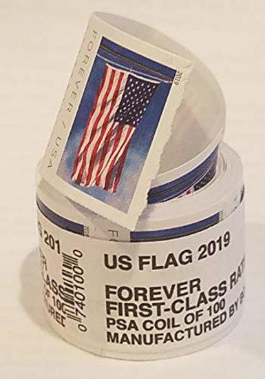 Freedom Flag 2023 USPS Forever Postage Stamp Coil/Roll of 100 US First  Class Postal Patriotic Country America Stripes Stars Old Glory USA  Celebration