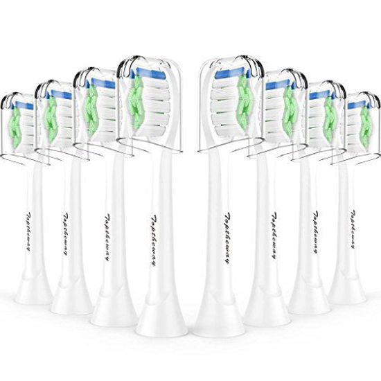 Picture of Toptheway Replacement Brush Heads Compatible with Philips Sonicare DiamondClean Electric Toothbrush HX6063/64, for Phillips Plaque Control, Gum Health, FlexCare, HealthyWhite and EasyClean, 8 PCS