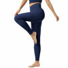 Picture of Letsfit High Waisted Leggings for Women, Yoga Pants with Pockets and Tummy Control for Workout Running Cycling Gym, True Navy, X-Large