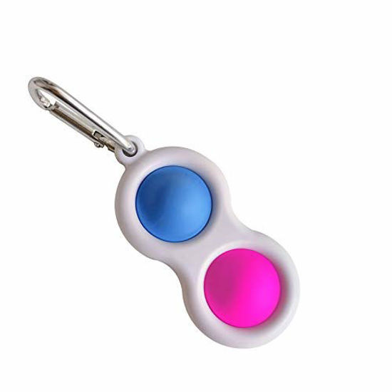 Picture of HooYiiok Simple Dimple Fidget Toys, Decompression Toys That Easy to Carry, Stress Relief Handheld Toys for Kids (1(Blue Pink))