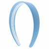 Picture of Light Blue 1 Inch Wide Leather Like Headband Solid Hair band for Women and Girls