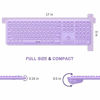 Picture of Wireless Keyboard and Mouse Combo, Jelly Comb 2.4GHz Full-Size Compact Wireless Mouse Keyboard with Numeric Keypad for Laptop/PC- Round Keycaps (Purple)