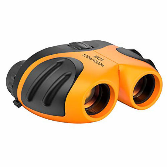 Picture of Toys for 3-12 Year Old Boys, 8x21 Compact Binoculars Camping Toys for Boys Age 3-12 2021 New Easter Gifts for Girls 3-12 Years Old Bird Watching Gifts Stocking Fillers Orange TGUS05