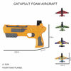 Picture of Bubble Catapult Plane Toy Airplane, Toy Gun with 4 Pack Airplane Toy, Foam Airplanes for Kids Age 3-12, Fun Outdoor Toy for Kids 2021 Newest Hot TIK Tok Toys (Yellow)