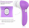 Picture of Facial Cleansing Brush [Newest], PIXNOR Waterproof Face Spin Brush with 7 Brush Heads for Deep Cleansing, Gentle Exfoliating, Removing Blackhead, Massaging