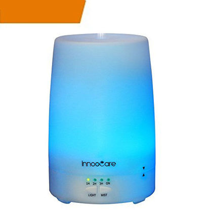 Picture of InnooCare Essential Oil Diffuser, 180ml Aromatherapy Diffusers, Cool Mist Humidifier with 7 LED Light Colors, 4 Timer Settings & Waterless Auto Shut-off, Suitable for Office, Bedroom