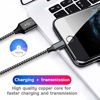 Picture of TNSO MFi Certified Phone Cable 5Pack 3FT 3FT 6FT 6FT 10FT Extra Long Nylon Braided USB Fast Charging& Syncing Cord Compatible Phone Charger XS MAX XR X 8 8 Plus 7 7 Plus 6s 6s Plus 6 6 Plus