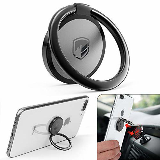Buy Phone Ring Stand Holder 360 Degrees Rotation Finger Ring, Car Mount  Hooks Gold Glitter Black Marble Online at Lowest Price Ever in India |  Check Reviews & Ratings - Shop The World