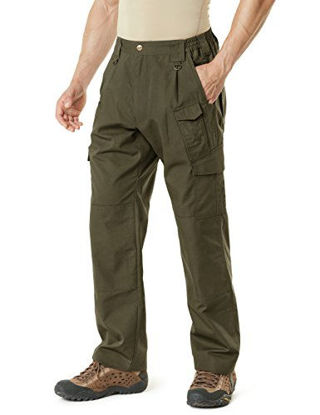 Picture of CQR Men's Tactical Pants Lightweight EDC Assault Cargo, Duratex Mag Pocket(tlp105) - Tundra, 34W/36L