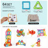 Picture of Magnetic Tiles Building Blocks Set Educational Toys for Kids with Storage Bag - 64Pcs