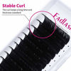 Picture of FADLASH Eyelash Extension 15-20mm Length Supply Ellipse Eyelash Extensions Lashes .15 Thickness C/D Curl Silk Flat Lashes Classic Lash Extensions (0.15-C, 18mm)