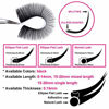 Picture of FADLASH Eyelash Extension 15-20mm Length Supply Ellipse Eyelash Extensions Lashes .15 Thickness C/D Curl Silk Flat Lashes Classic Lash Extensions (0.15-C, 18mm)