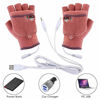 Picture of Unisex Women's & Men's USB Heated Gloves Mitten Winter Hands Warm Laptop Gloves