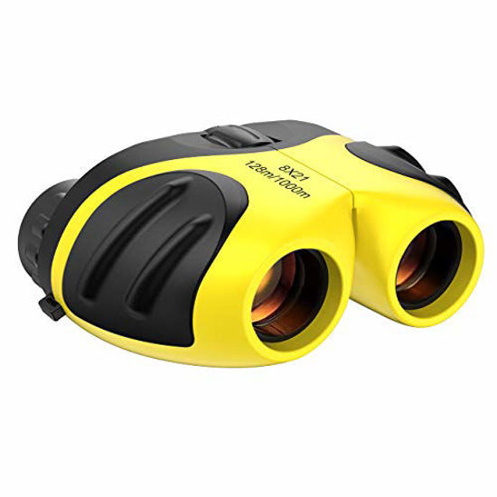 Picture of Dreamingbox Gifts for 3-12 Year Old Girls, Compact Binoculars Gifts for 3-12 Year Old Girls Boys Beach Camping Toys for Girls Easter Gifts for Girl Toys Age 3-12 Stocking Fillers Yellow TGUS03