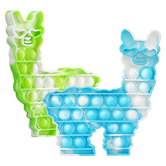 Picture of Hoofun Llama Push POP Bubble Fidget Sensory Toy, Silicone Alpaca Stress Anxiety & Restless Reliever Sensory Fidget Toys for Adults-2 Pack