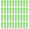 Picture of 40 Counts Green Color Metal Snap Hair Clips 2 Inch Barrettes for Women Accessories