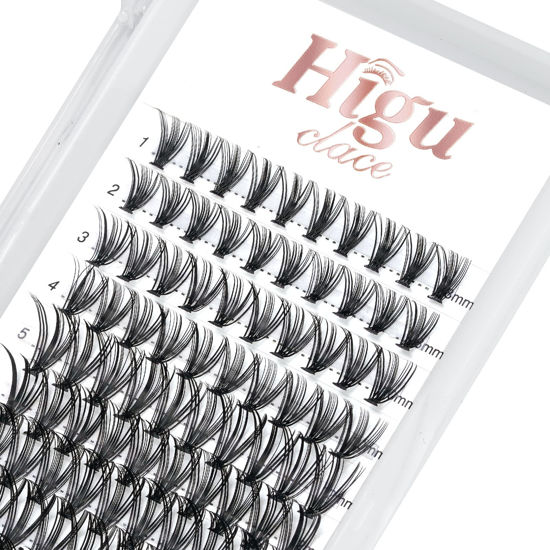 Picture of 120 Pcs DIY Eyelash Extension 20D 0.10mm Individual Lashes Cluster C Curl mix 8-16mm Single Lashes Reusable Professional Makeup Mini Lash Clusters DIY Eyelash Extensions at Home (20D 0.10 C 8-16)