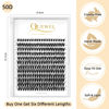 Picture of QUEWEL Cluster Lashes 240Pcs Individual Lashes 50D 0.07 D Curl Mix8-14mm Lash Extensions Clusters Lashes Soft&Natural False Eyelashes Individual DIY Eyelash Extension at Home(50D 0.07D mix-8-14)