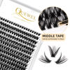 Picture of QUEWEL Cluster Lashes 240Pcs Individual Lashes 50D 0.07 D Curl Mix8-14mm Lash Extensions Clusters Lashes Soft&Natural False Eyelashes Individual DIY Eyelash Extension at Home(50D 0.07D mix-8-14)