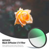 Picture of NEEWER 49mm Black Diffusion 1/4 Filter Mist Dreamy Cinematic Effect Filter Ultra Slim Water Repellent Scratch Resistant HD Optical Glass, 30 Layers Nano Coatings for Video/Vlog/Portrait Photography