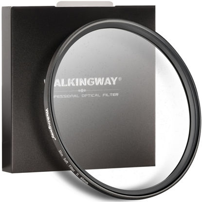 Picture of Walking Way 49MM Soft Focus Filter White Pro Mist Diffusion Filter Dreamy Fog Effect Circular Lens Filter Softening Diffuser for Digital DSLR Camera and Video(Medium-Soft 2, 49MM)