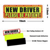 Picture of SINGARO New Driver Magnet for Car, 3Pcs Magnetic Reflective Novice Driver Stickers, Car Exterior Accessories, New Driver Vehicle Safety Signs（Red Border）